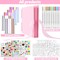 80-Page Scrapbook Album Kit with 10 Metallic Markers & Accessories - Pink (11.5*8.5 Inches)
